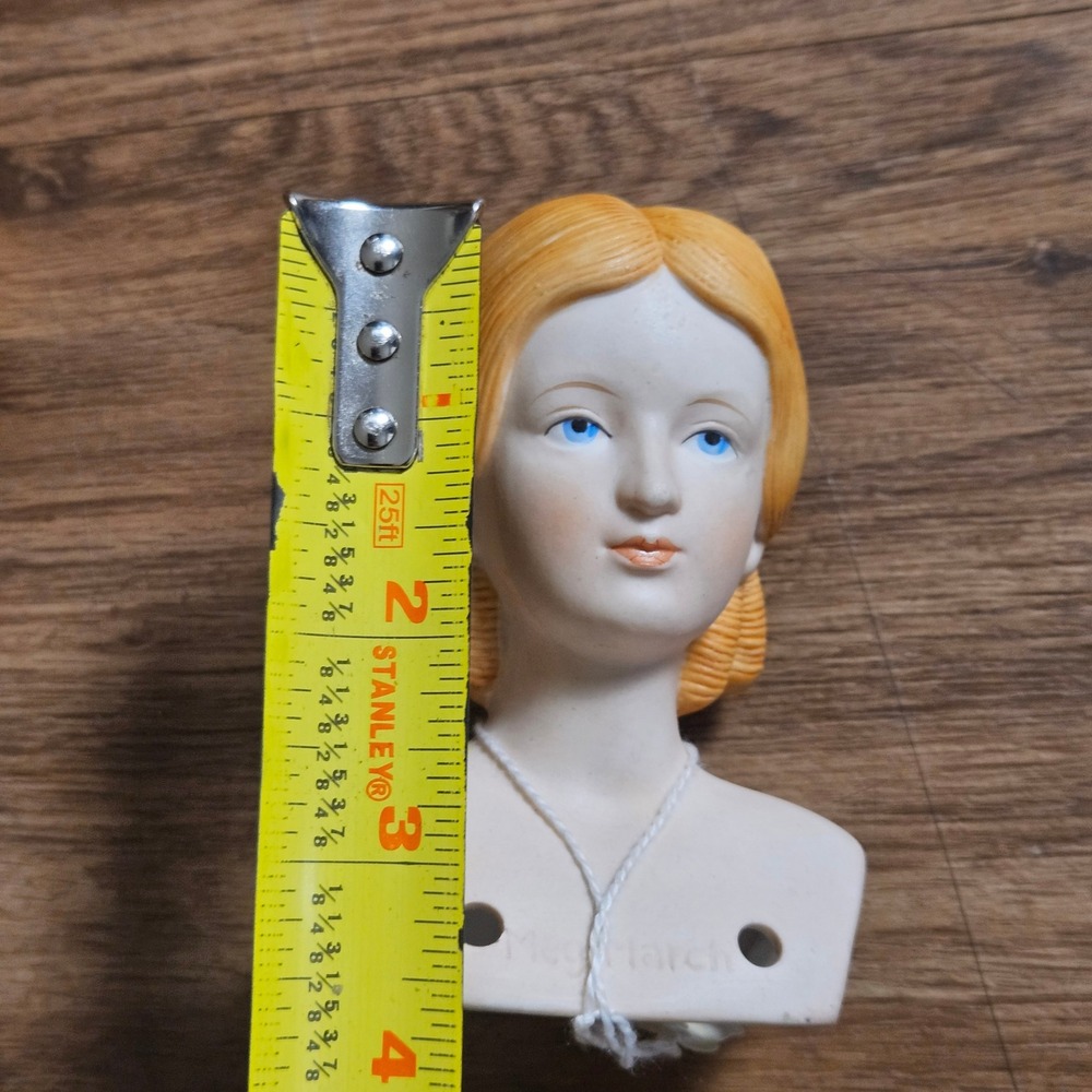 Lot of 3 Vintage Porcelain Doll Head & Parts Yield House, Meg March, Mangelsen - Picture 9 of 12